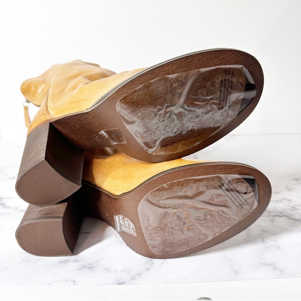 Free People Elle Block Heel Boot Size EU 41 Tan - Picture 9 of 16